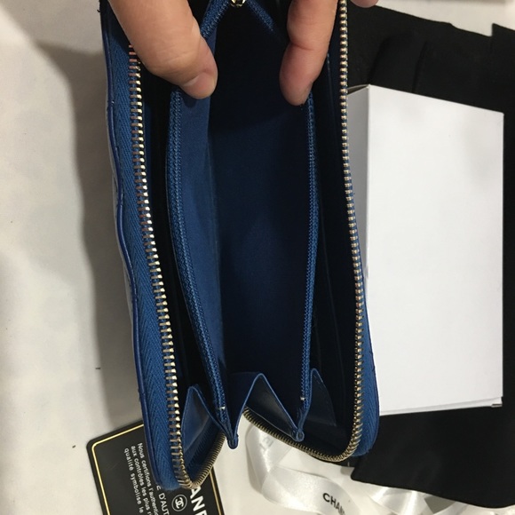 Authentic Blue Chanel Trendy Wallet - Picture 12 of 12